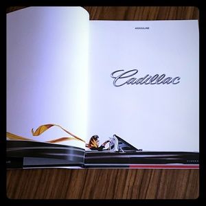 Cadillac book, coffee table decor, vintage pics